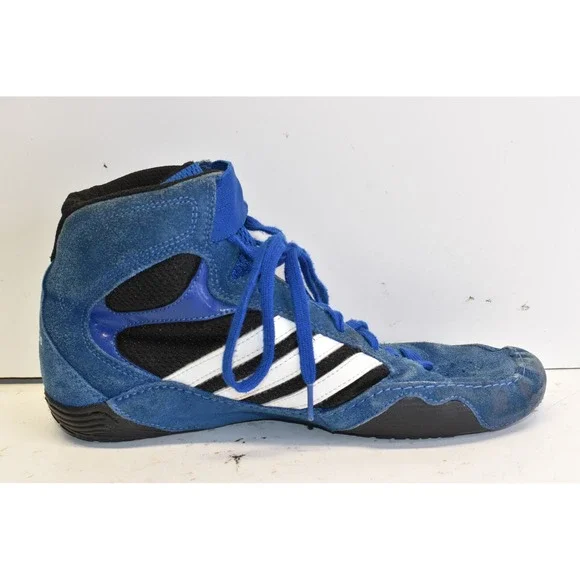 Adidas Pretereo 2.0 Wrestling Shoes Blue Mens 7 G50524 High Top Suede Boxing Gym - Picture 2 of 9